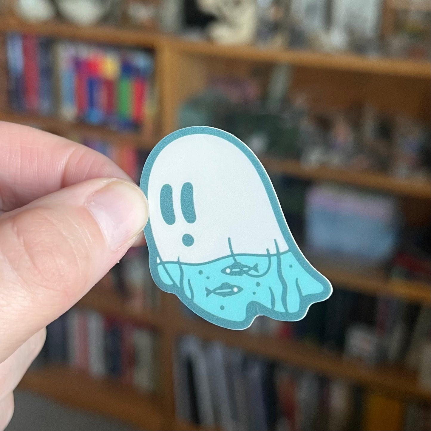 Wet Ghostie Sticker: 2024 Spooky Lake Month