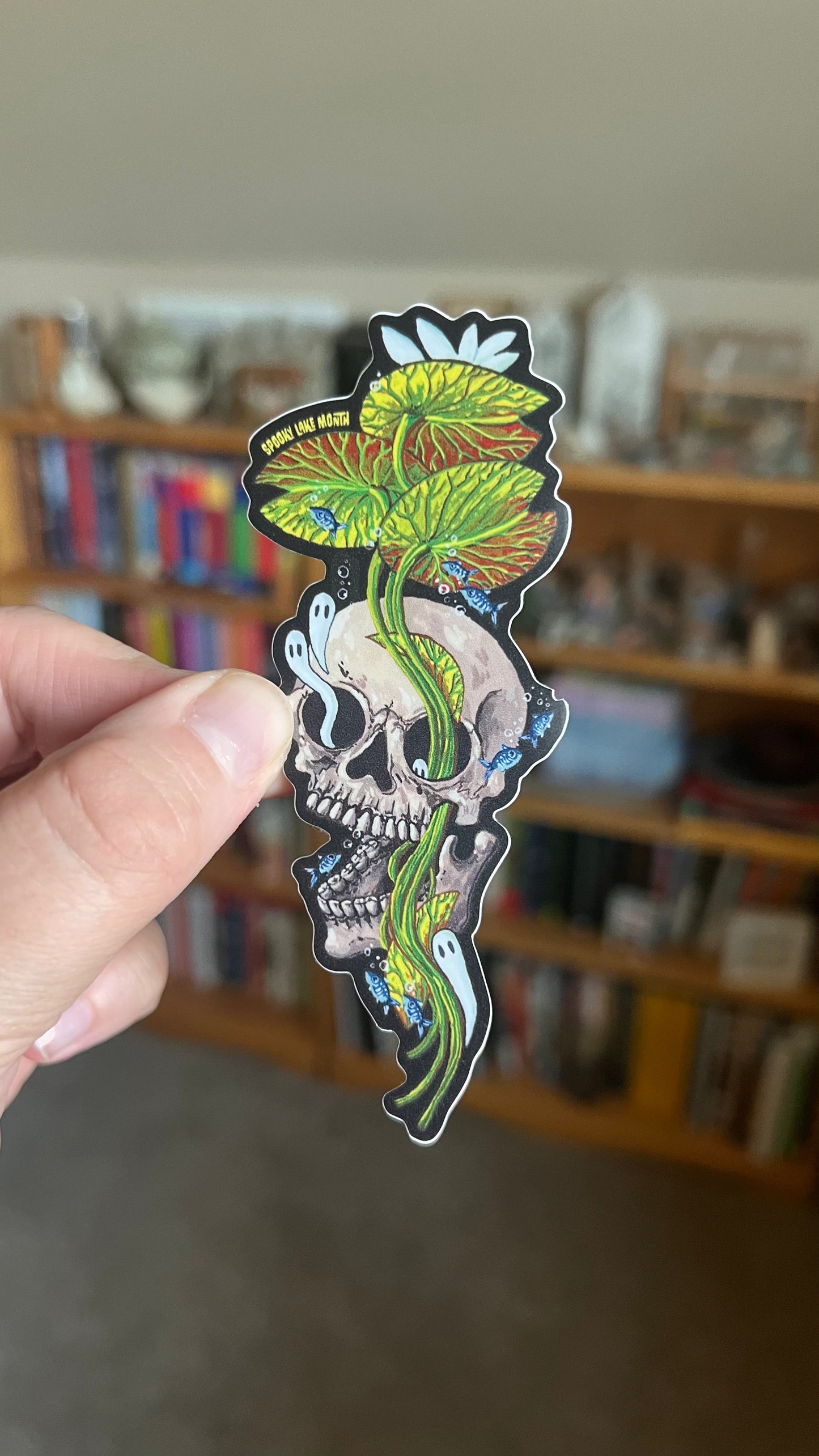Everglades Skull Sticker: 2024 Spooky Lake Month