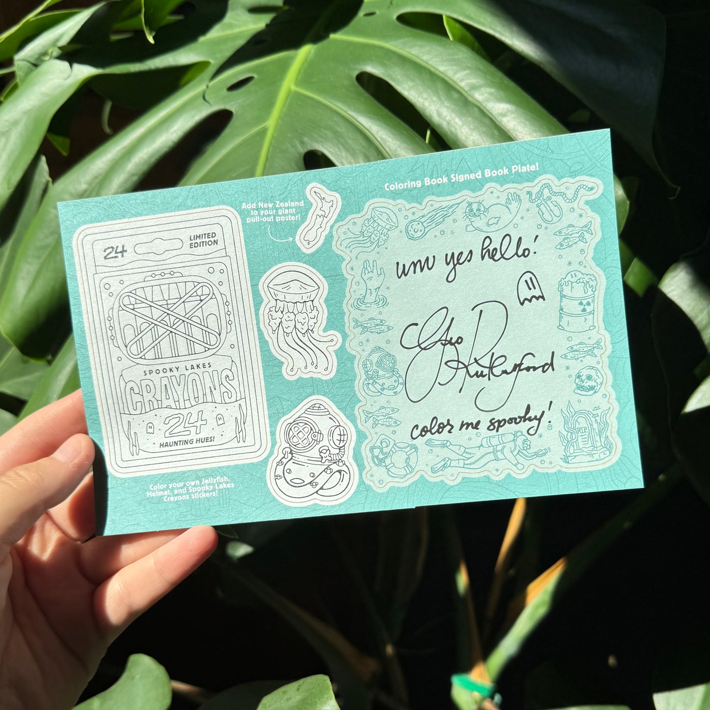 Spooky Lakes Coloring Book Signed Bookplate