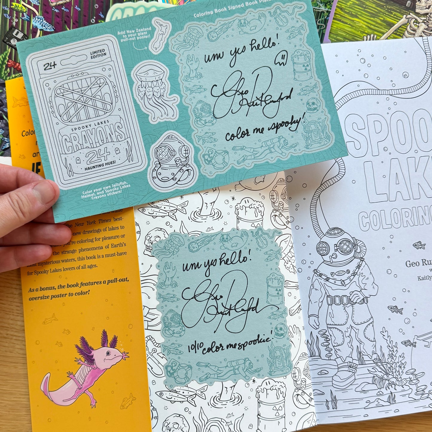 Spooky Lakes Coloring Book Signed Bookplate