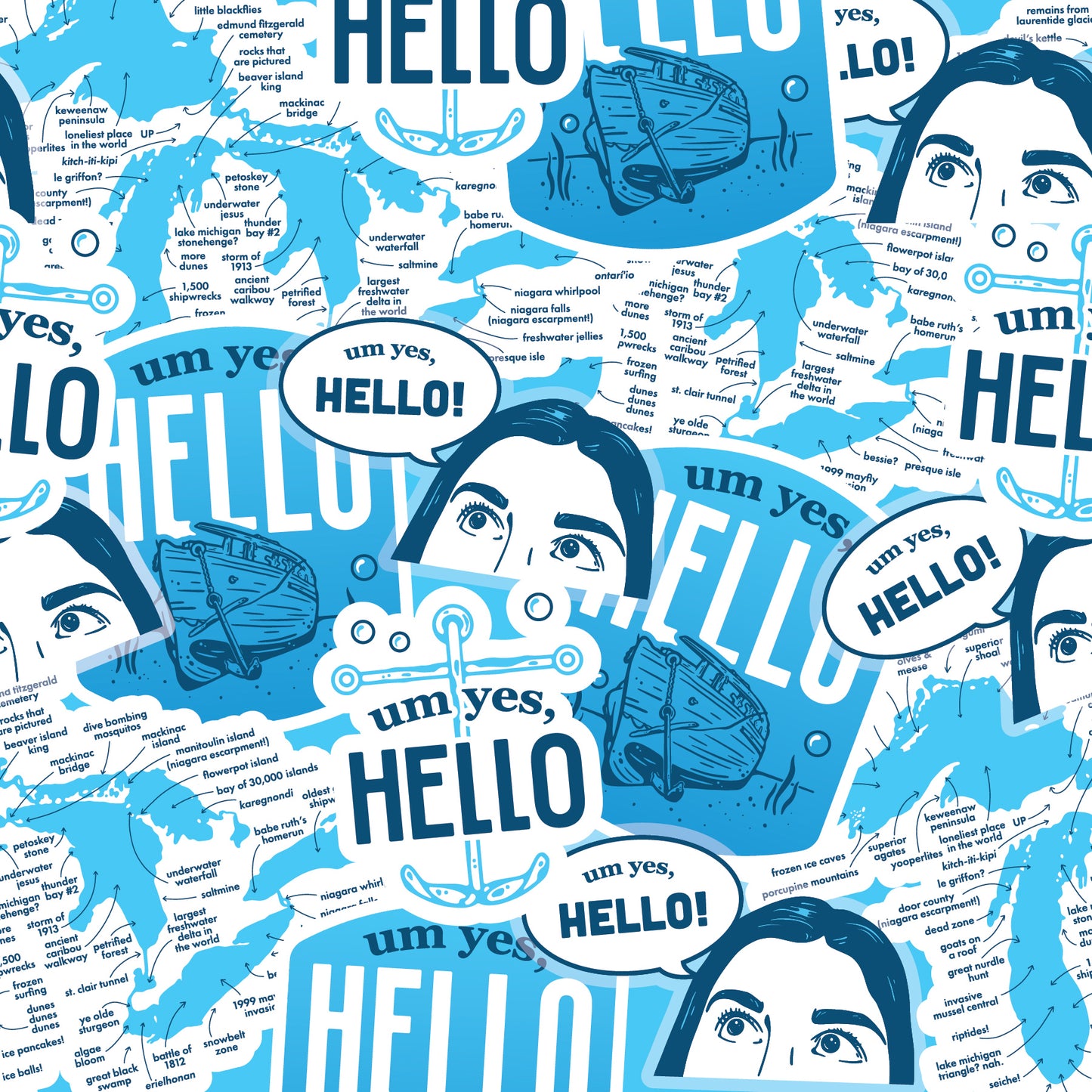 Um Yes Hello! Sticker Pack