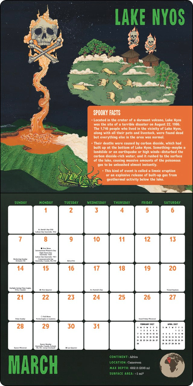 Signed Spooky Lakes Calendar