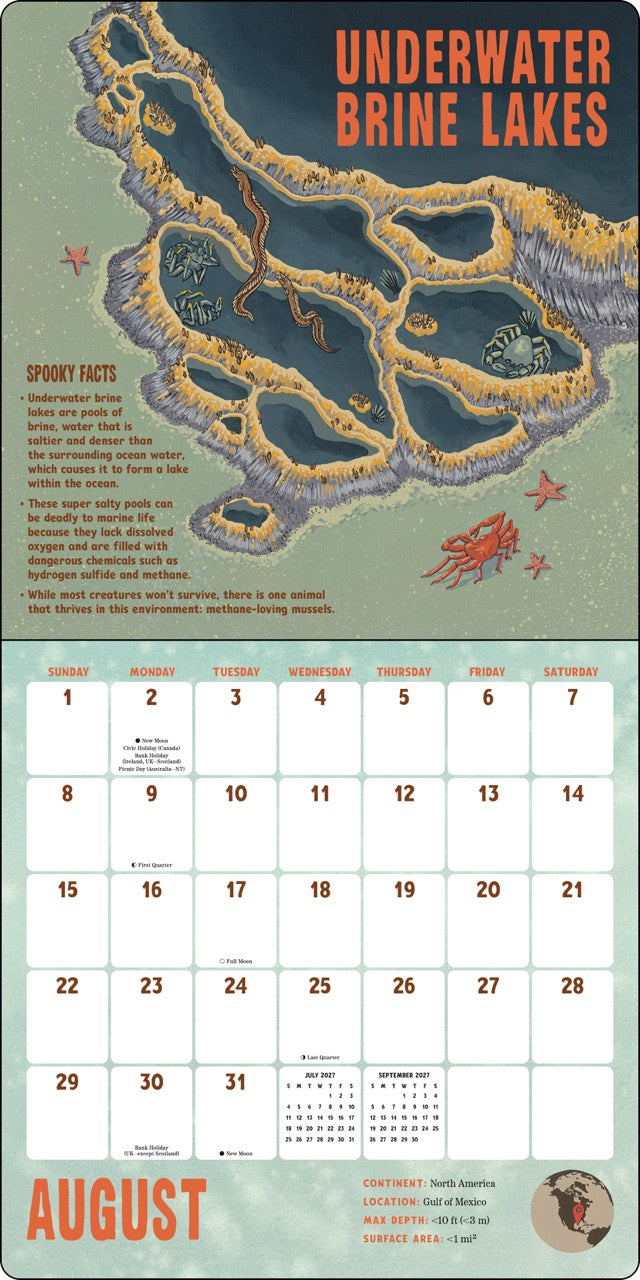 Signed Spooky Lakes Calendar
