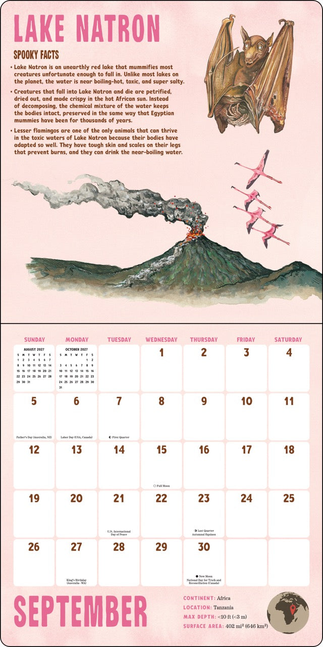 Signed Spooky Lakes Calendar