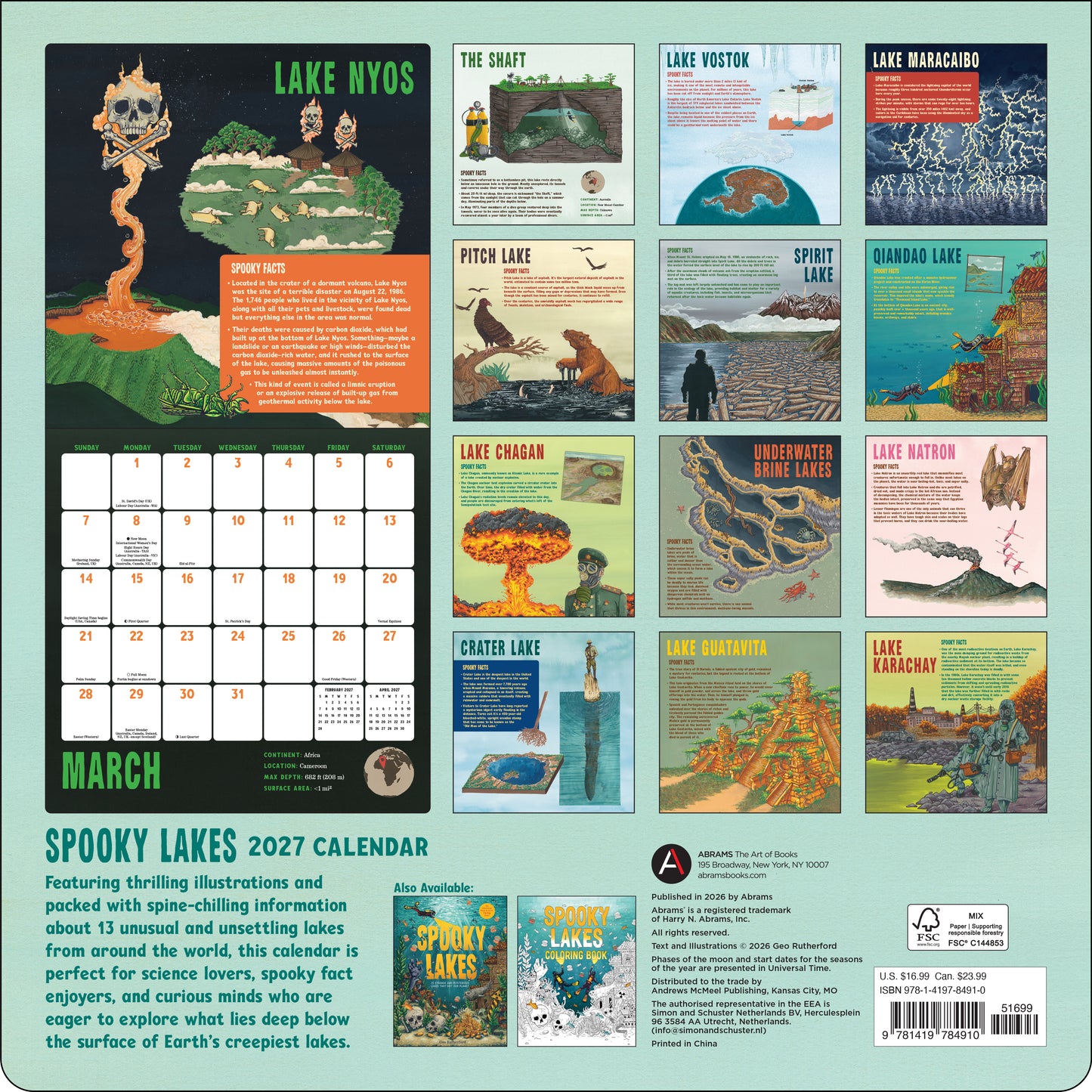 Signed Spooky Lakes Calendar