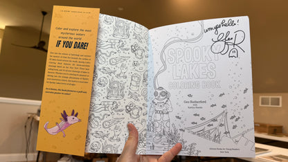 Signed Spooky Lakes Coloring Book
