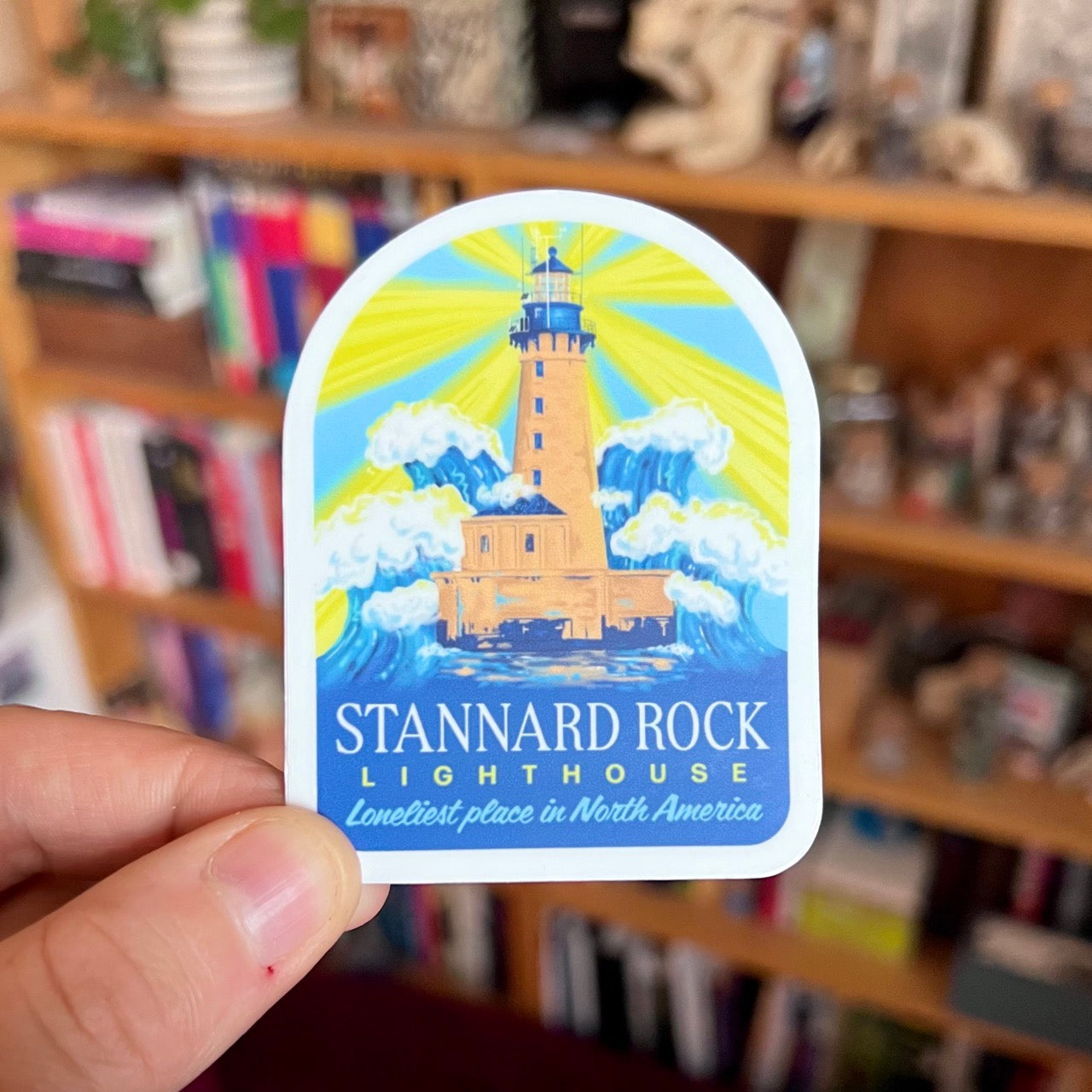 Stannard Rock Lighthouse Sticker: 2023 Spooky Lake Month