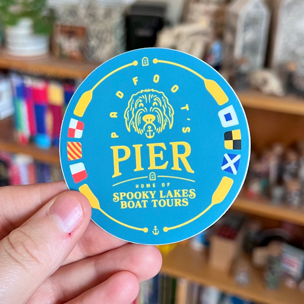 Padfoot's Pier Sticker – Spooky Lakes Art