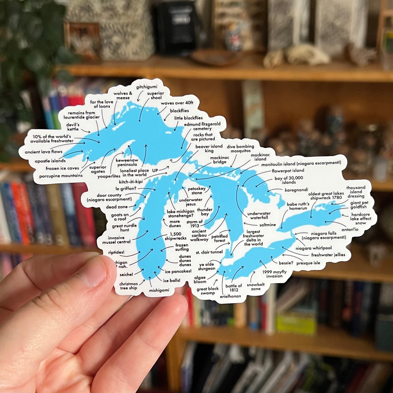 Great Lakes Map Sticker