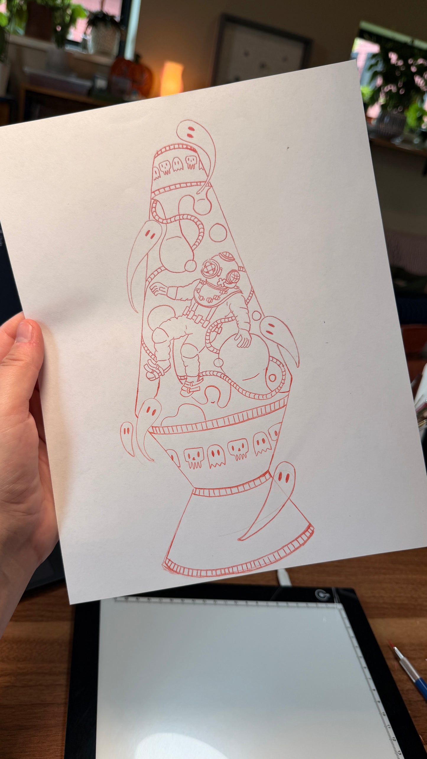 Lava Lamp Diver Giclée Print
