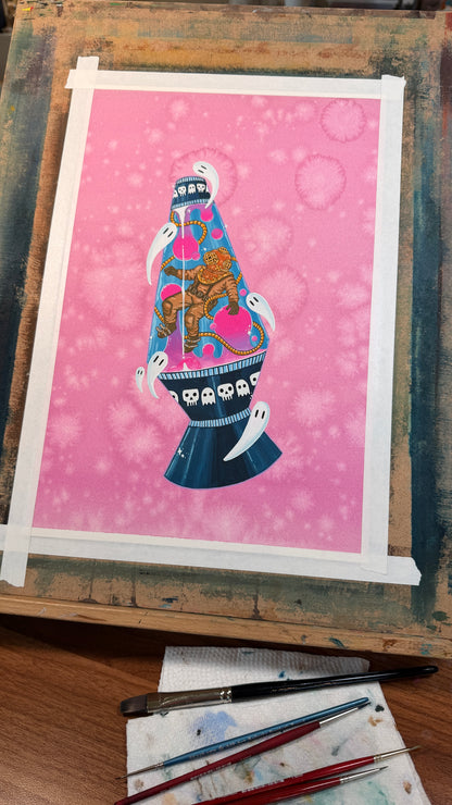 Lava Lamp Diver Giclée Print