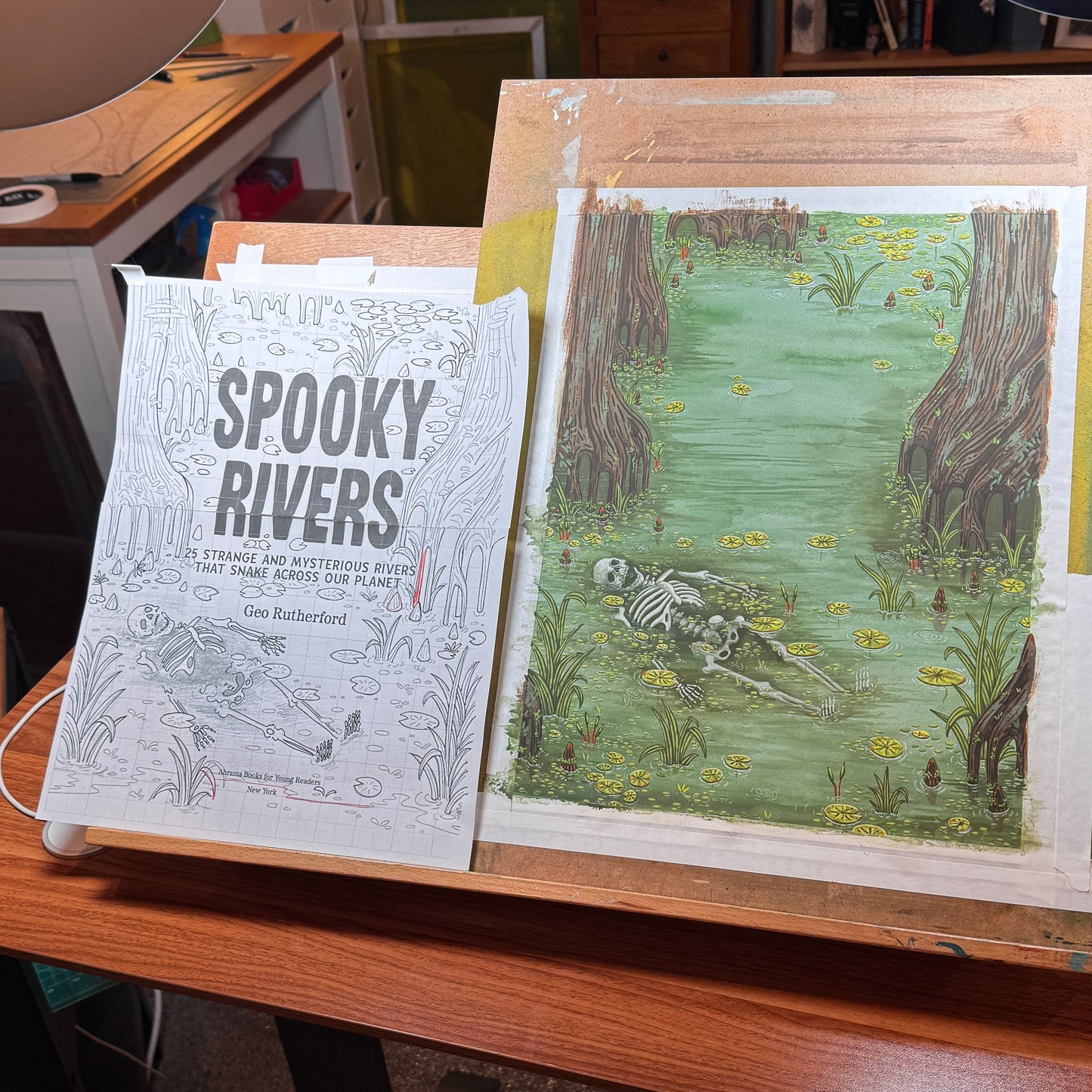 Swamp Skeleton Shibuya River Giclée Print