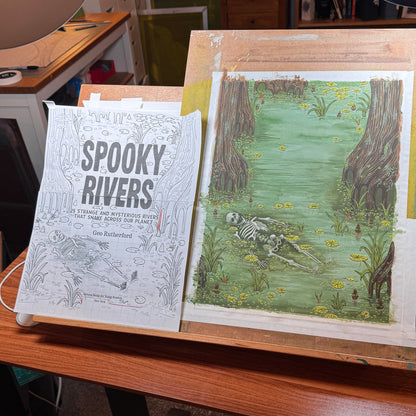 Swamp Skeleton Shibuya River Giclée Print