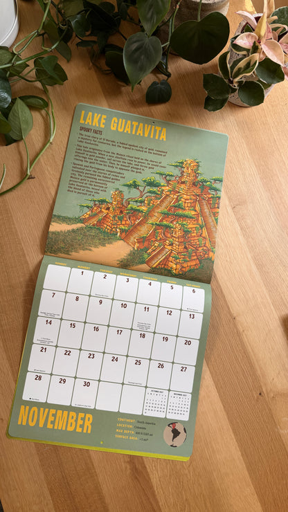 Signed Spooky Lakes Calendar