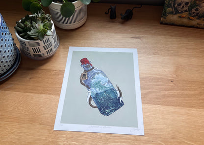 Shipwreck in the Bottle Spooky Lakes Giclée Print