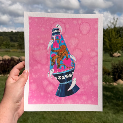 Lava Lamp Diver Giclée Print
