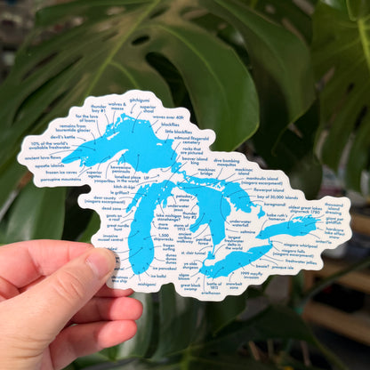 Great Lakes Map Sticker