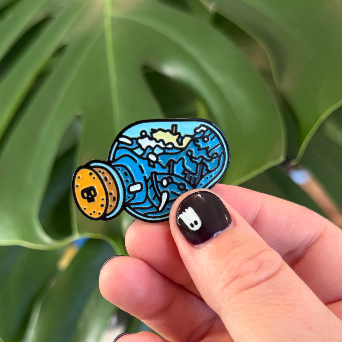 Shipwreck in the Bottle Enamel Pin