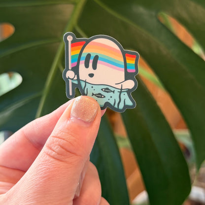 Pride Wet Ghostie Sticker: 2026 Spooky Lake Month