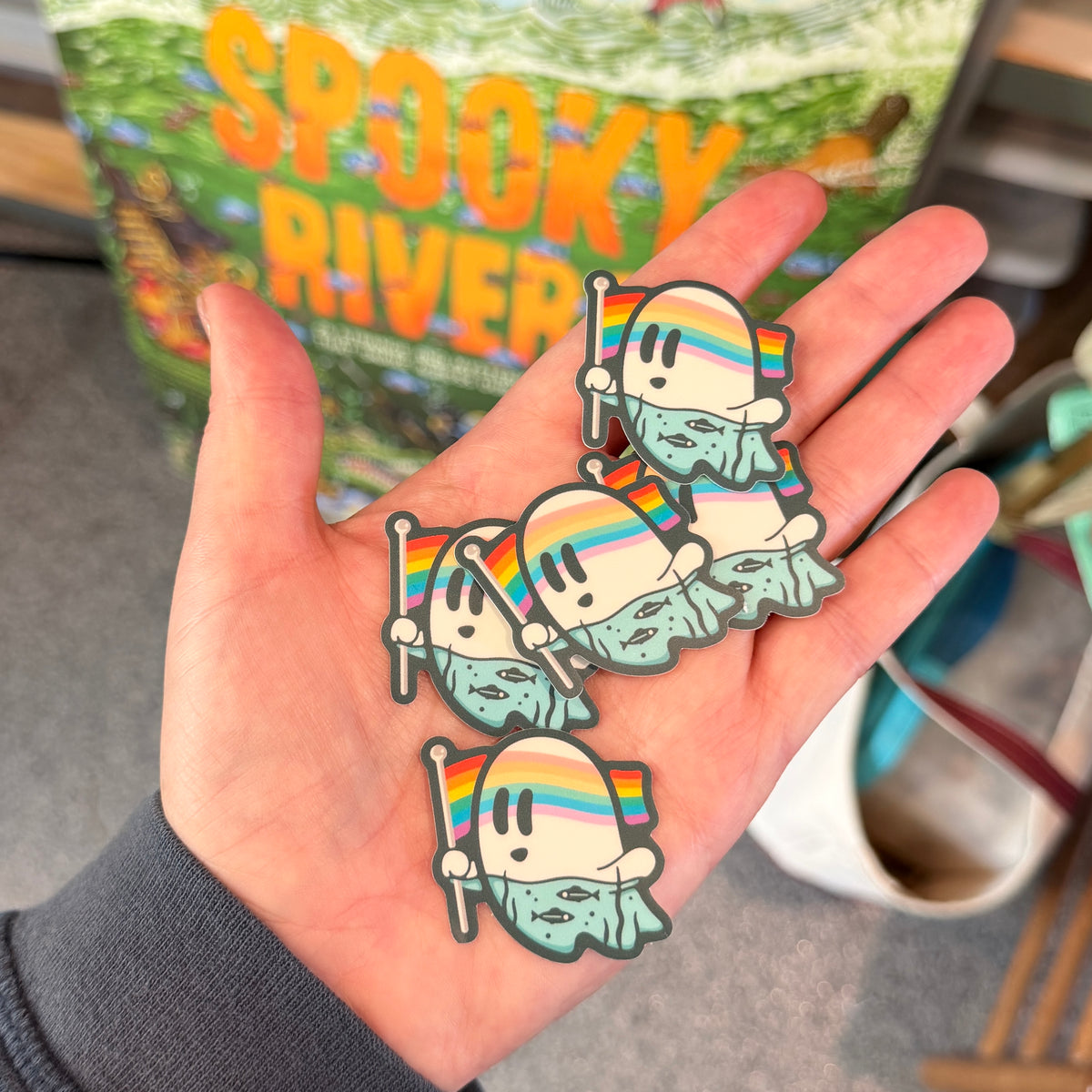 Pride Wet Ghostie Sticker: 2026 Spooky Lake Month