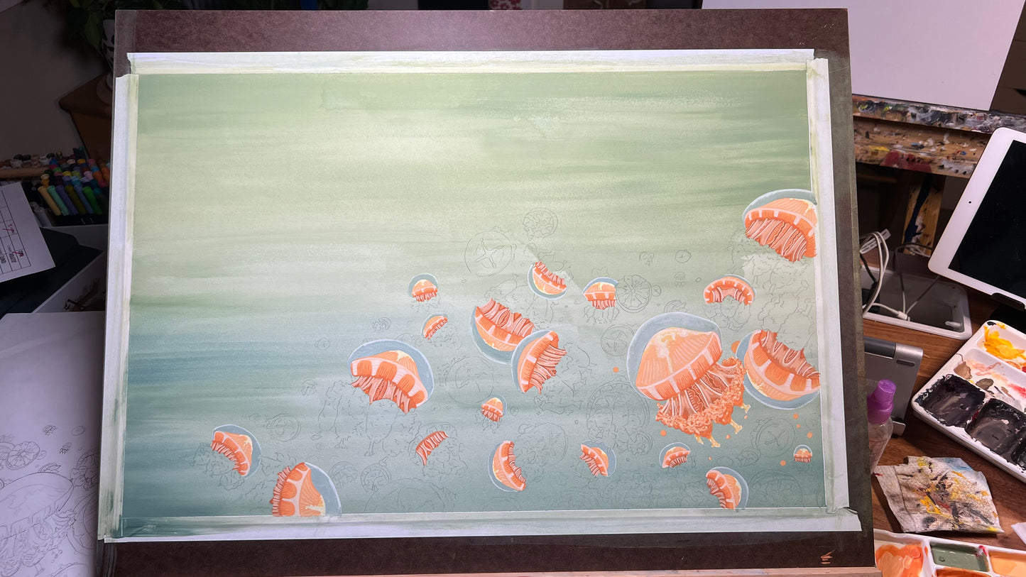 Jellyfish Lake Spooky Lakes Giclée Print