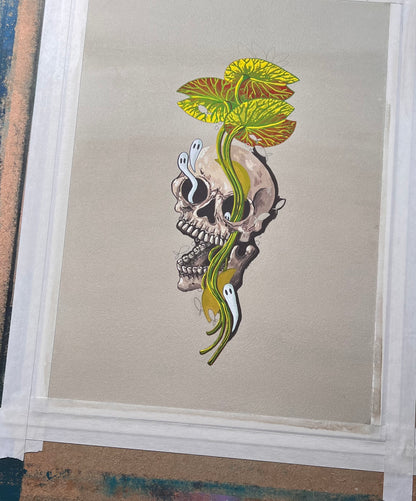 Everglades Skull Sticker: 2024 Spooky Lake Month