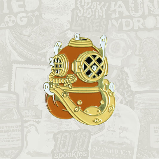 Diving Helmet Enamel Pin