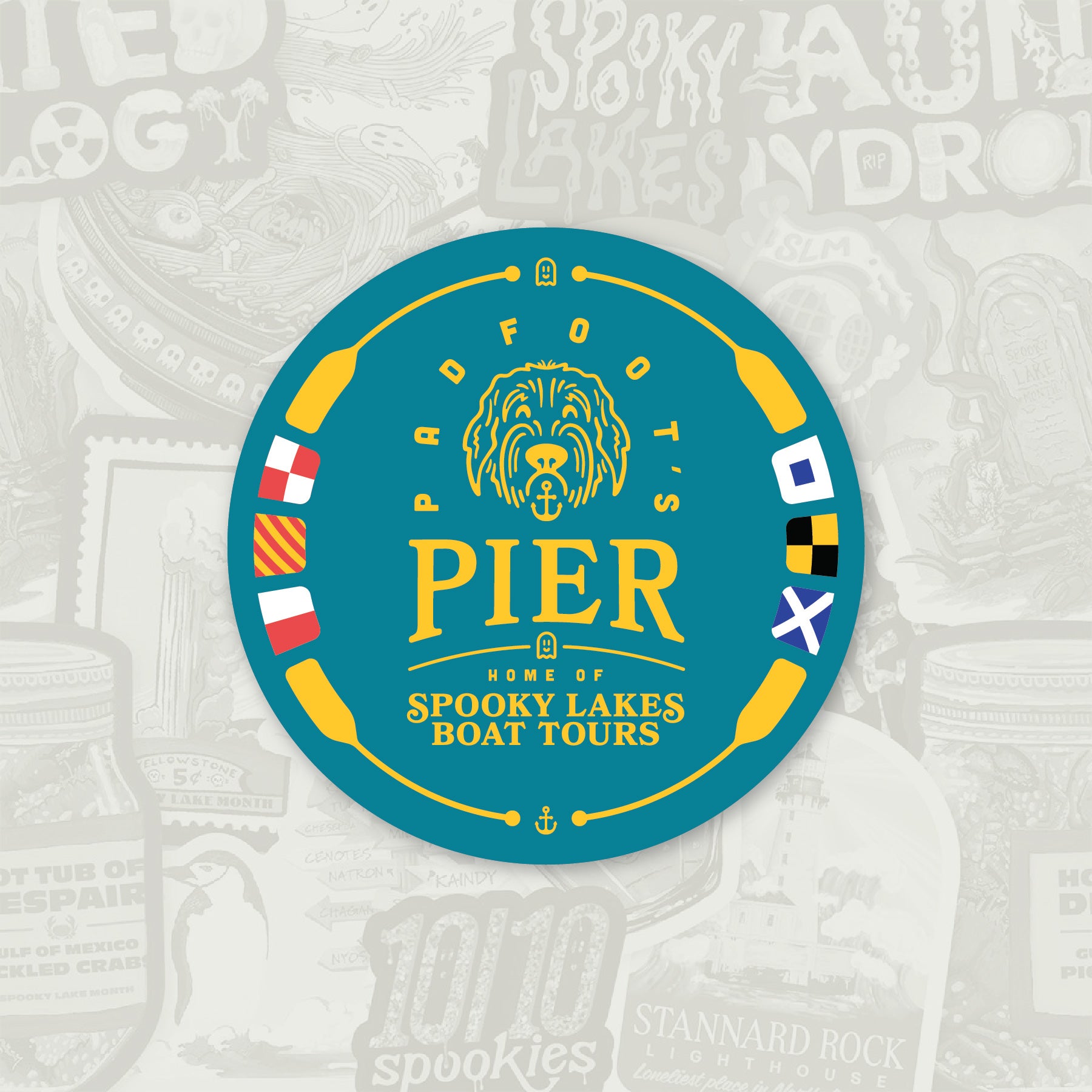Padfoot's Pier Sticker – Spooky Lakes Art