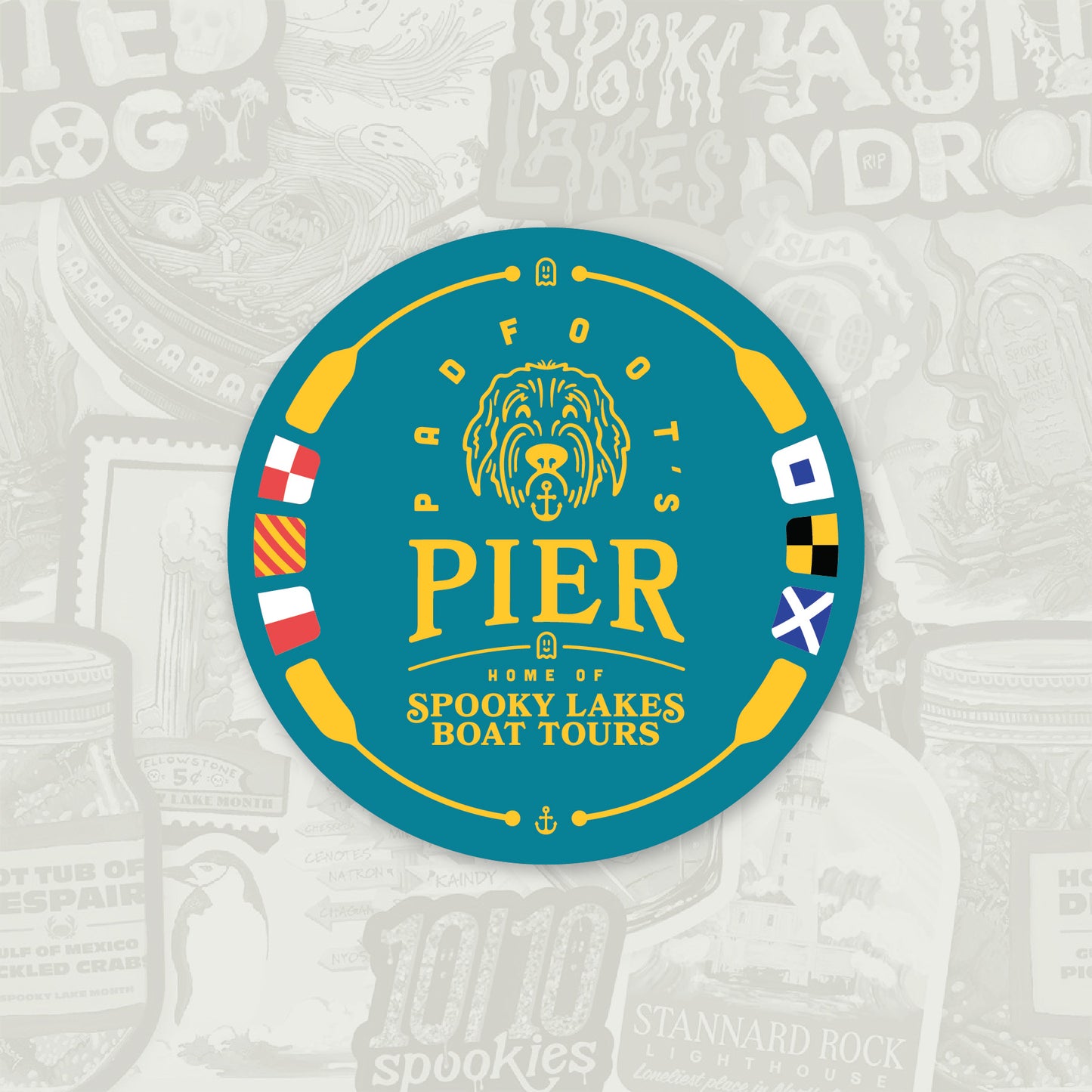 Padfoot's Pier Sticker: 2023 Spooky Lake Month