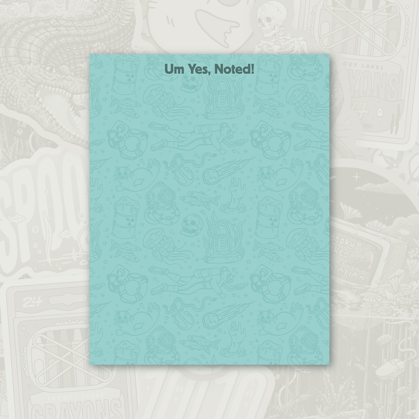 Spooky Lakes Pattern Notepad