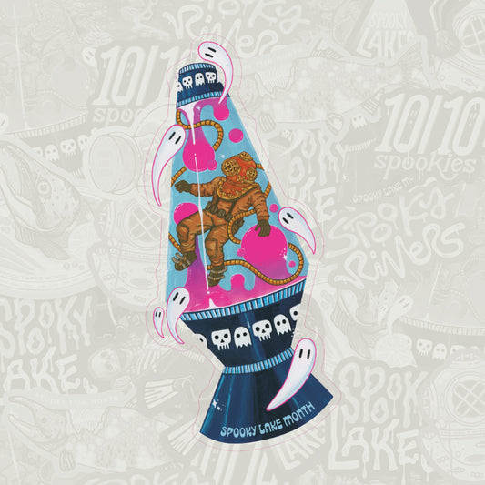 Lava Lamp Diver Sticker: 2026 Spooky Lake Month