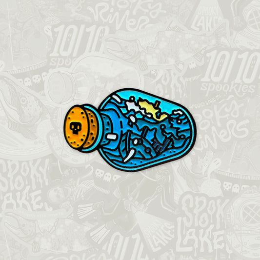 Shipwreck in the Bottle Pin