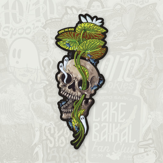 Everglades Skull Sticker: 2024 Spooky Lake Month