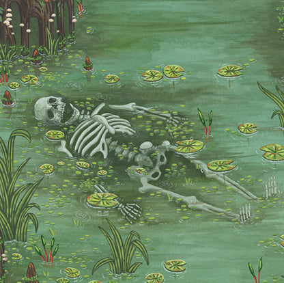 Swamp Skeleton Shibuya River Giclée Print