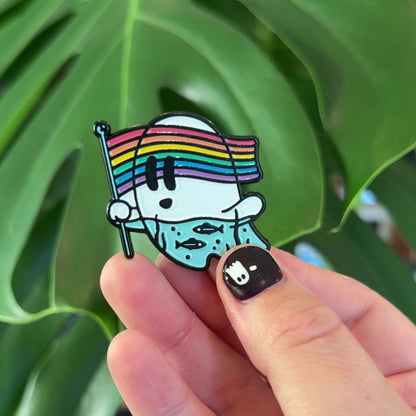 Wet Ghostie Pride Pin