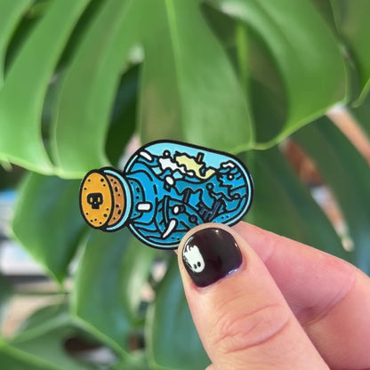 Shipwreck in the Bottle Enamel Pin