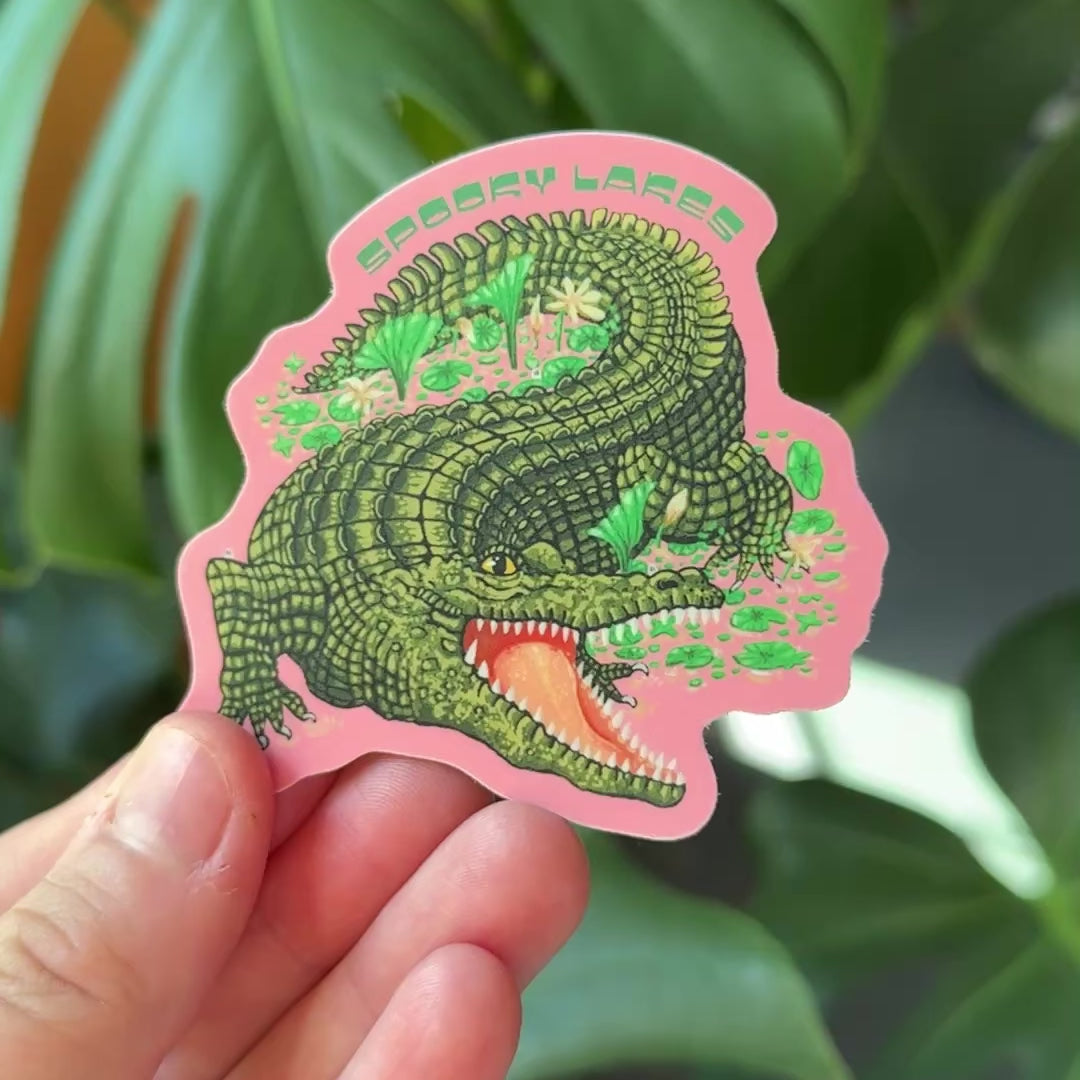Cahill Crocodile Sticker: 2025 Spooky Lake Month – Spooky Lakes Art